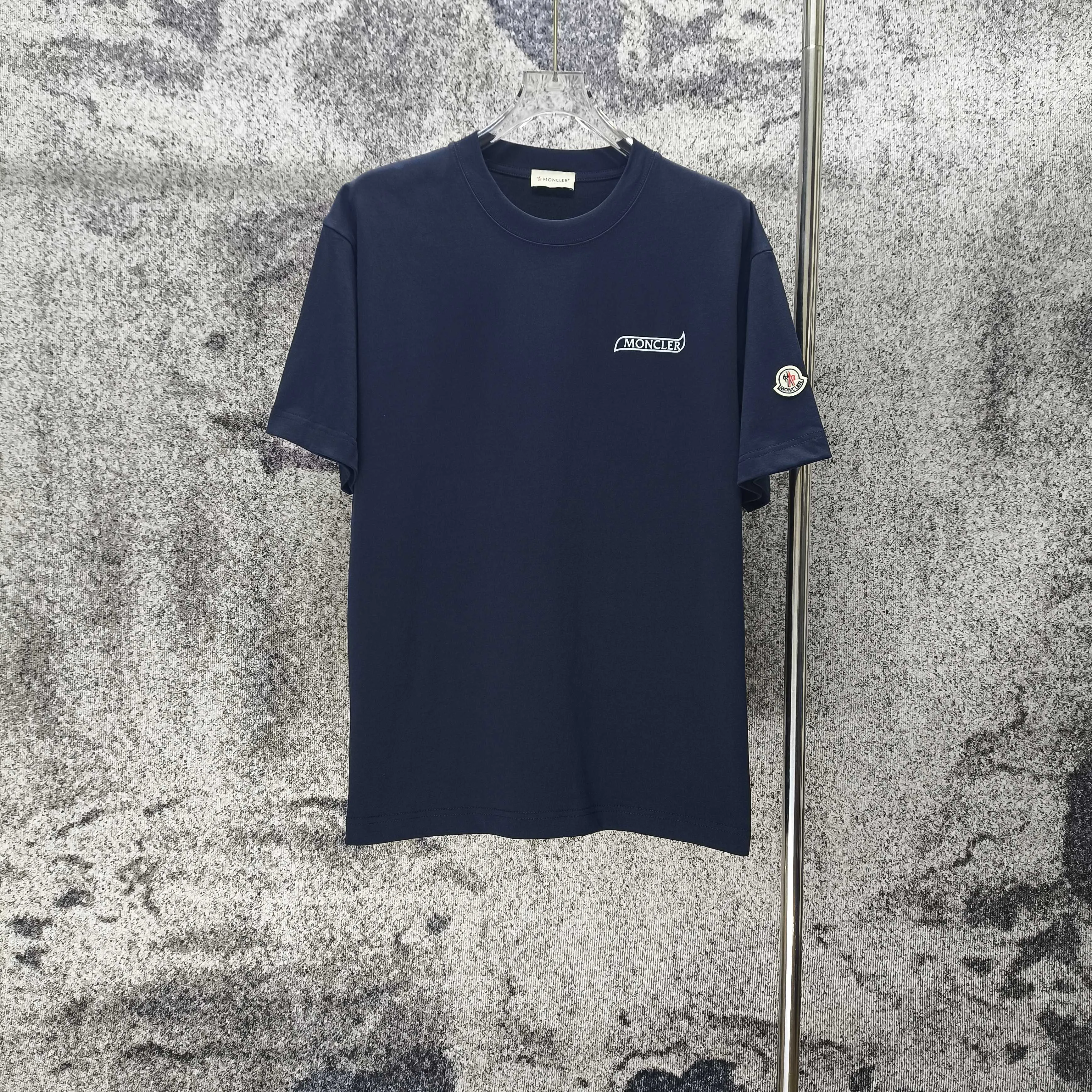MONCLE* 2026 New Arrival logo t Same Style Size S M L XL XXL Black White Navy Blue